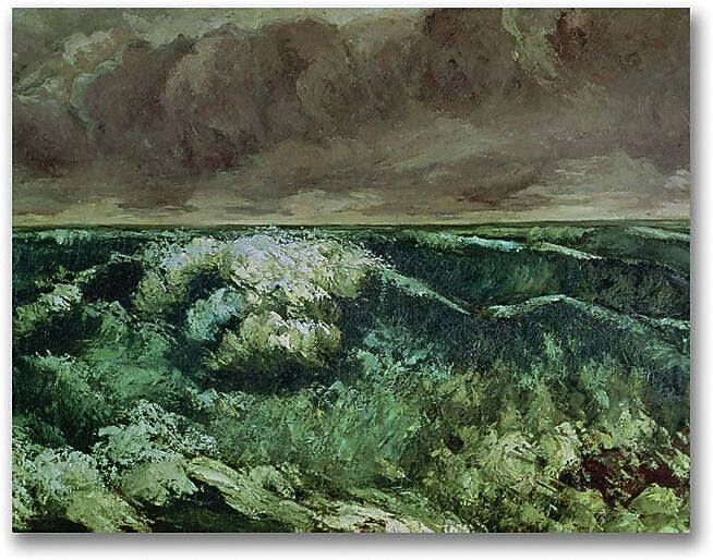 Trademark Global Gustave Courbet "The Wave, After 1870" Canvas Art, 35" x 47"
