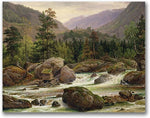 Trademark Global Thomas Fearnley "Norwegian Waterfall, 1840" Canvas Art, 18" x 24"