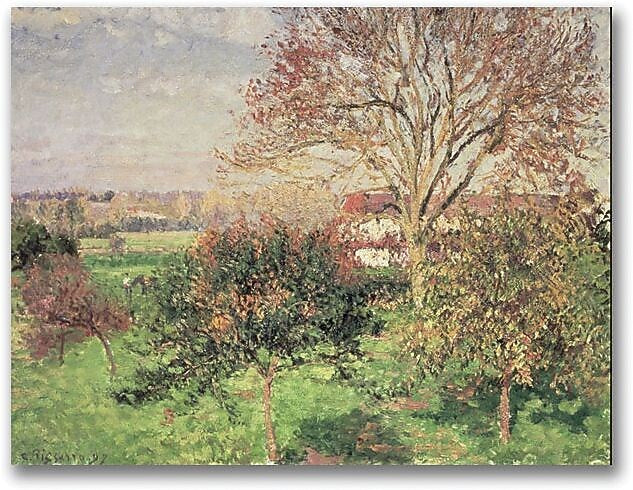 Trademark Global Camille Pissaro "Autumn Morning at Eragny" Canvas Art, 18" x 24"