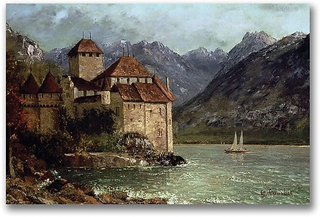 Trademark Global Gustave Courbet "The Chateau de Chillon" Canvas Art, 30" x 47"