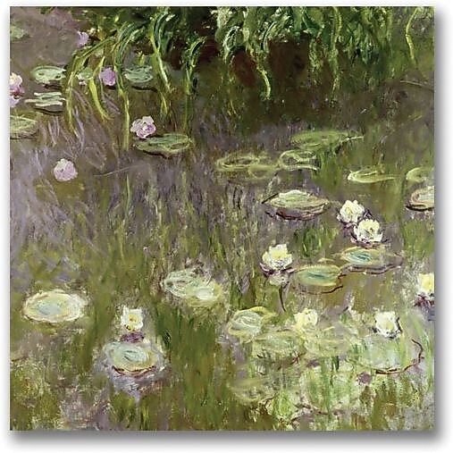 Trademark Global Claude Monet "Waterlilies at Midday" Canvas Art, 18" x 18"