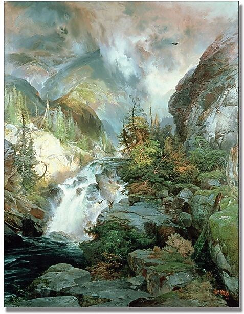 Trademark Global Thomas Moran "Children of the Mountain" Canvas Art, 32" x 24"