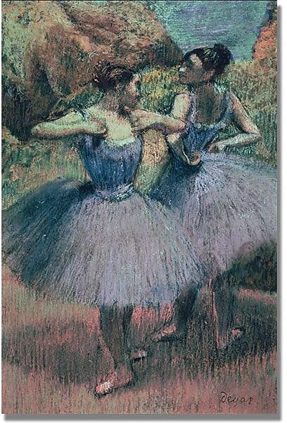 Trademark Global Edgar Degas "Dancers in Violet" Canvas Art, 24" x 16"