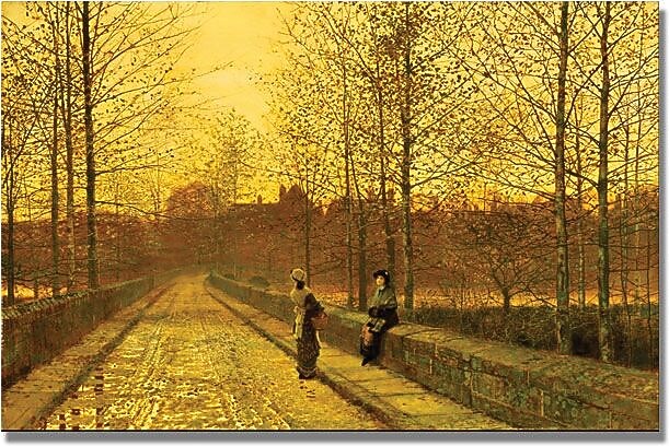 Trademark Global John Atkinson Grimshaw "In The Golden Gloaming" Canvas Art, 30" x 47"