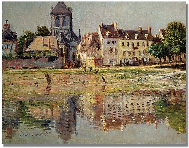 Trademark Global Claude Monet "By the River at Vernon" Canvas Art, 24" x 32"