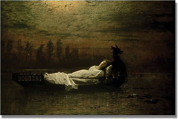 Trademark Global John Atkinson Grimshaw "The Lady Of Shalott" Canvas Art, 30" x 47"