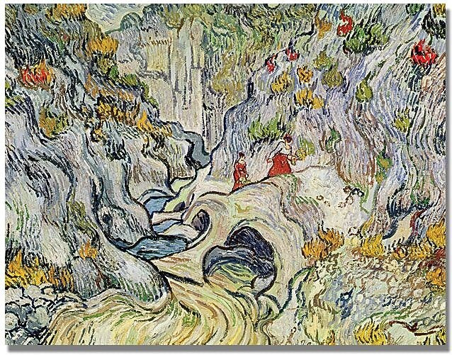 Trademark Global Vincent Van Gogh "The Ravine of the Peyroulets" Canvas Art, 18" x 24"