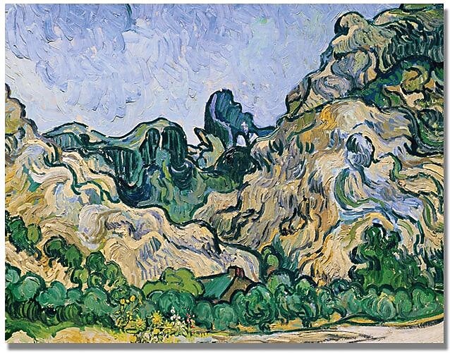Trademark Global Vincent Van Gogh "The Alpilles, 1889" Canvas Art, 35" x 47"