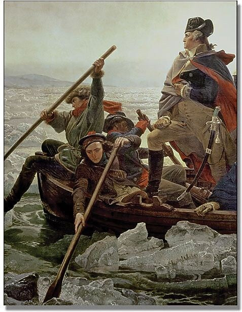 Trademark Global Emanuel Leutze "Washington Crossing" Canvas Art, 24" x 18"