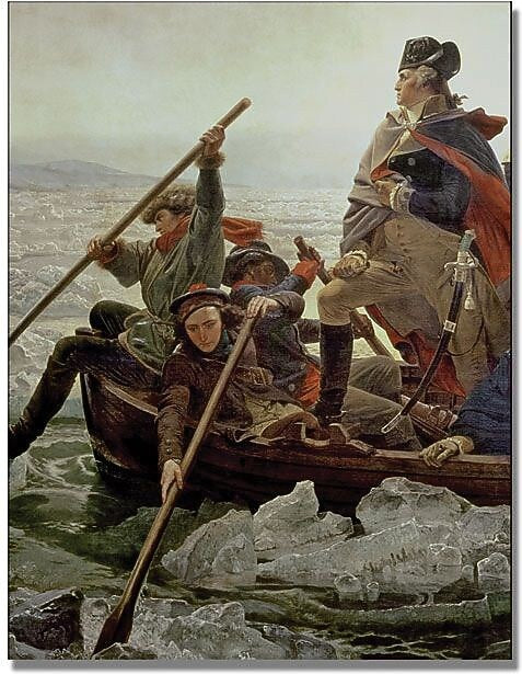 Trademark Global Emanuel Leutze "Washington Crossing" Canvas Art, 47" x 35"