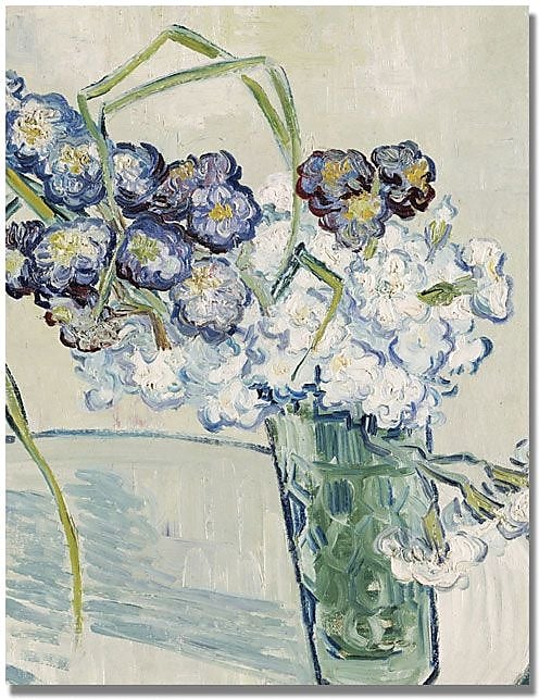 Trademark Global Vincent Van Gogh "Still Life Vase of Carnations" Canvas Art, 24" x 18"