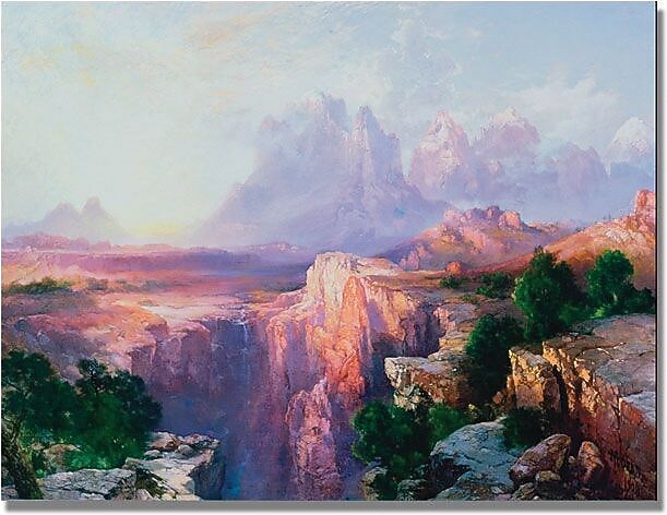 Trademark Global Thomas Moran "Rock Tower of the Rio Virgin" Canvas Art, 35" x 47"