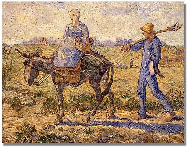 Trademark Global Vincent Van Gogh "Morning Going out to Work" Canvas Art, 24" x 32"