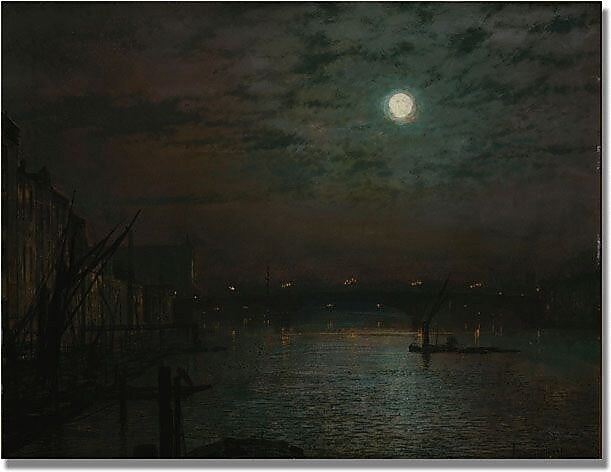 Trademark Global John Atkinson Grimshaw "Southwark Bridge by Moonlight" Canvas Art, 18" x 24"