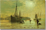 Trademark Global John Atkinson Grimshaw "The Lighthouse At Scarborough" Canvas Art, 16" x 24"