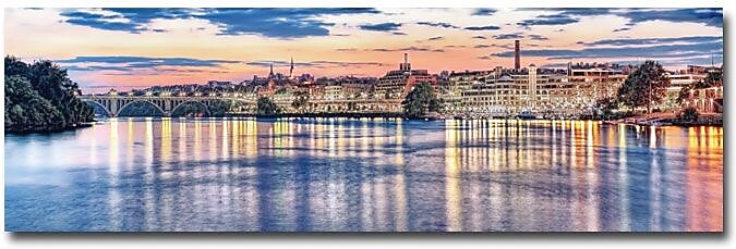 Trademark Global Gregory Ohanlon "Georgetown Waterfront" Canvas Art, 8" x 24"