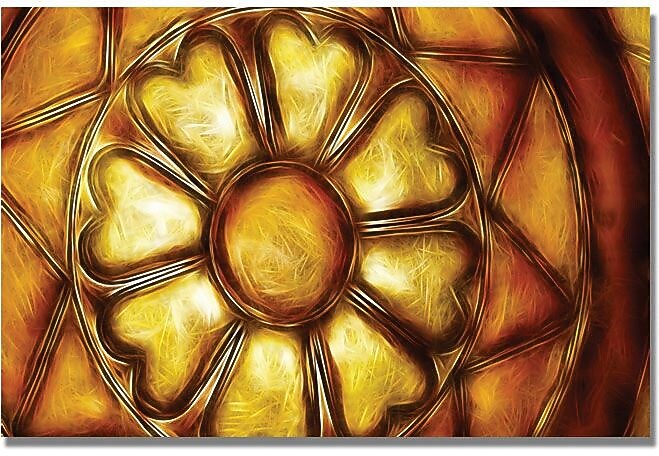 Trademark Global Kathie McCurdy "Copper Metal Flower" Canvas Art, 16" x 24"