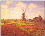 Trademark Global Claude Monet "Tulips in a field" Canvas Art, 14" x 19"