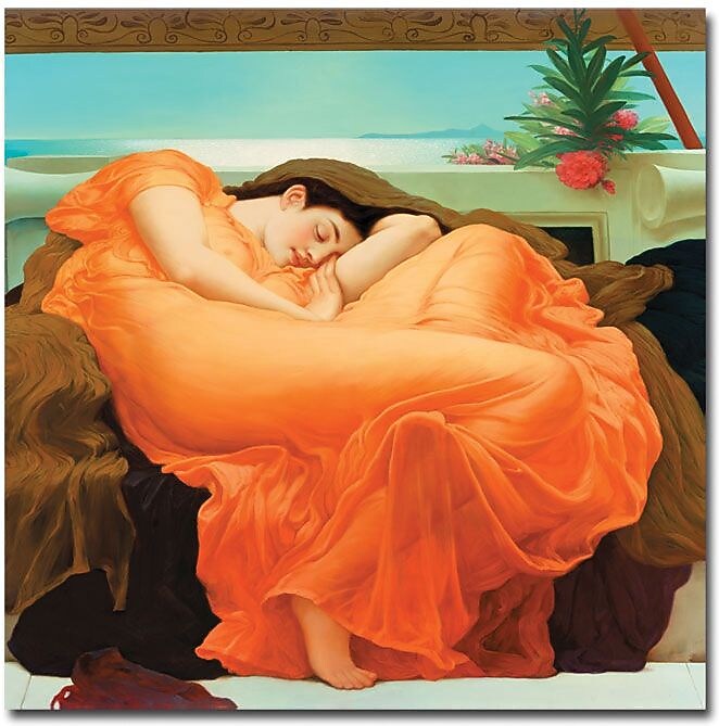 Trademark Global Fredeirck Leighton "Flaming June" Canvas Art, 24" x 24"