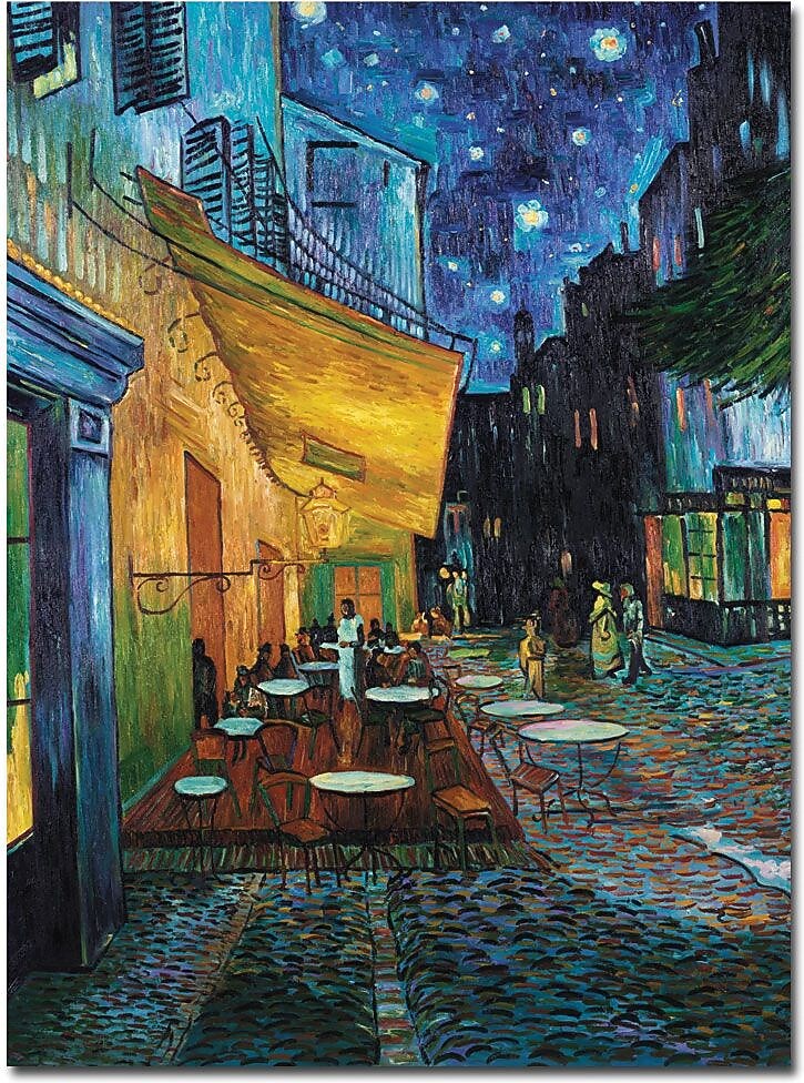 Trademark Global Vincent Van Gogh "Cafe Terrace" Canvas Art, 35" x 47"