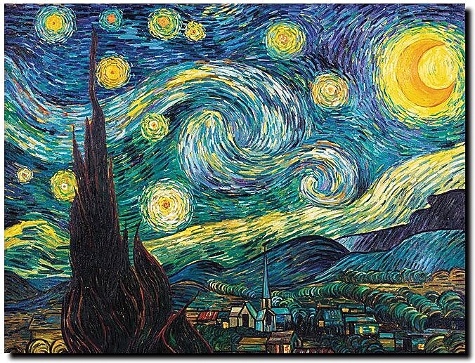 Trademark Global Vincent van Gogh "Starry Night" Canvas Art, 14" x 19"