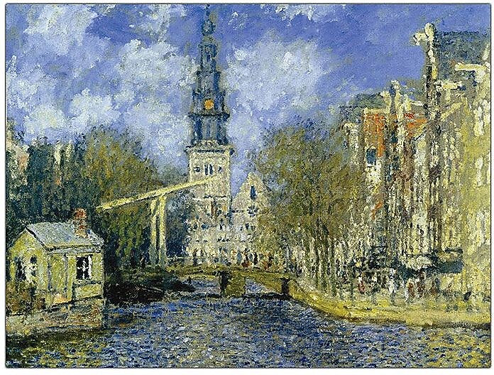 Trademark Global Claude Monet "The Zuiderkerk at Amsterdam" Canvas Art, 24" x 32"
