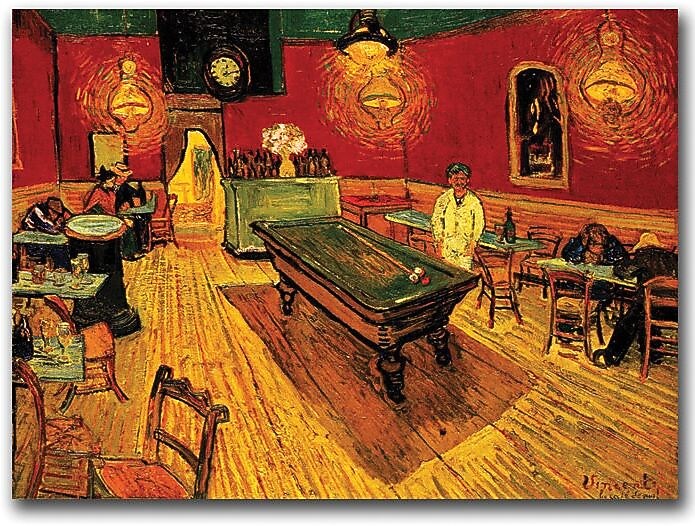 The Night Cafe Canvas Art, 14"x19"