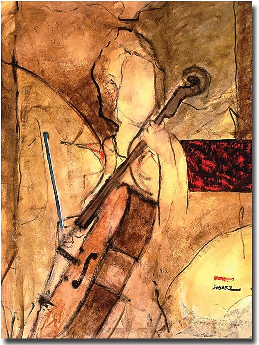 Trademark Global Joarez "Old Cello" Canvas Art, 47" x 35"