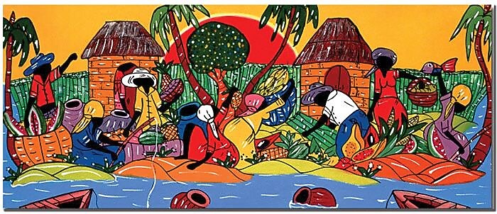 Trademark Global "Caribbean Armory" Canvas Art, 24" x 47"