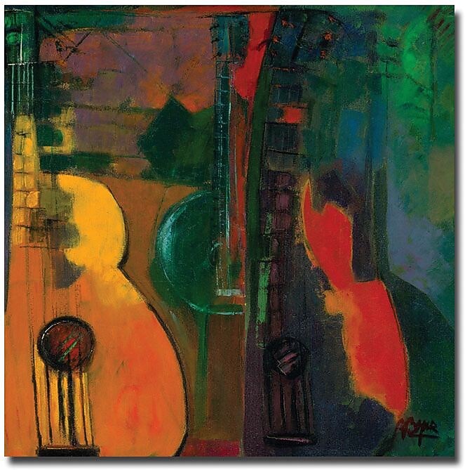 Trademark Global Boyer "Guitars" Canvas Art, 24" x 24"