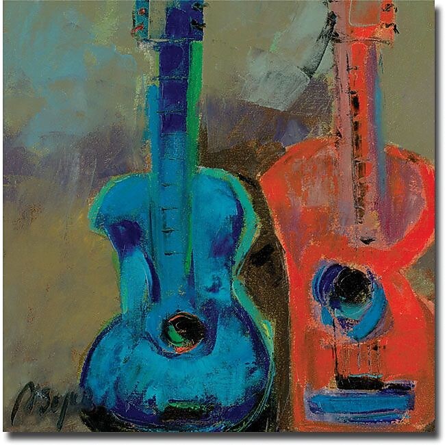 Trademark Global Boyer "Red and Blue" Canvas Art, 24" x 24"