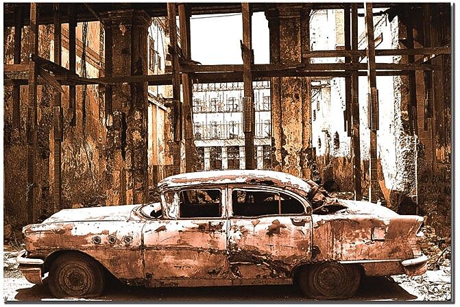 Trademark Global "Old Times" Canvas Art, 16" x 24"