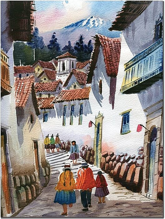 Trademark Global Jimenez "Cuzco IV" Canvas Art, 32" x 24"
