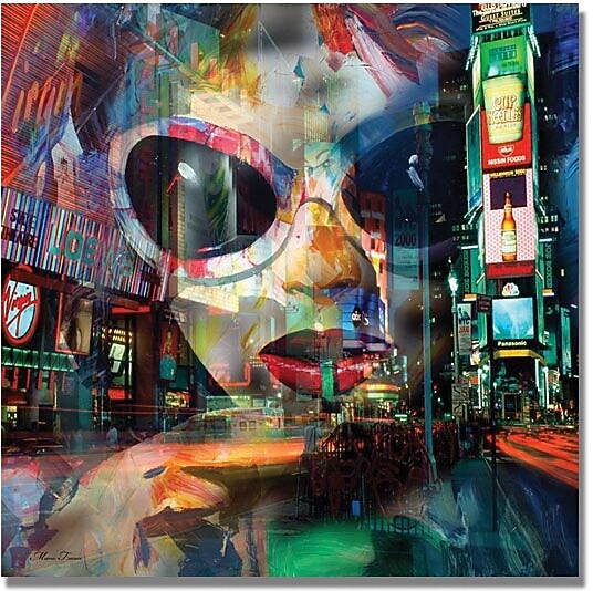 Trademark Global "On Broadway" Canvas Art, 35" x 35"