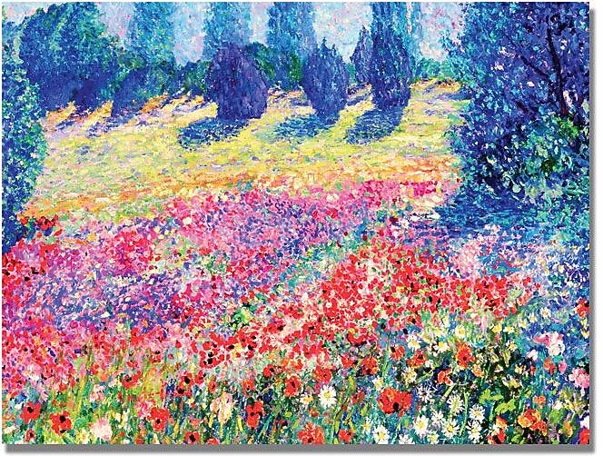 Trademark Global Manor Shadian "Poppies" Canvas Art, 30" x 47"