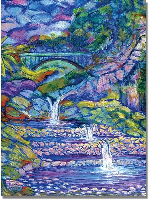 Trademark Global Manor Shadian "Seven Pools" Canvas Art, 47" x 30"