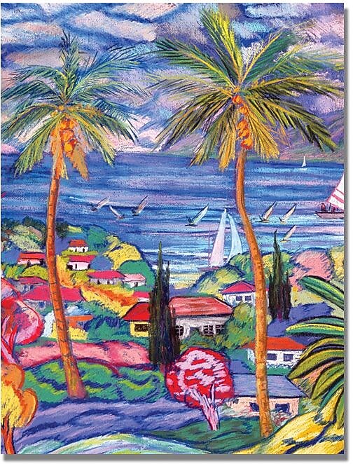 Trademark Global Manor Shadian "Hawaii Wind Surf" Canvas Art, 35" x 47"