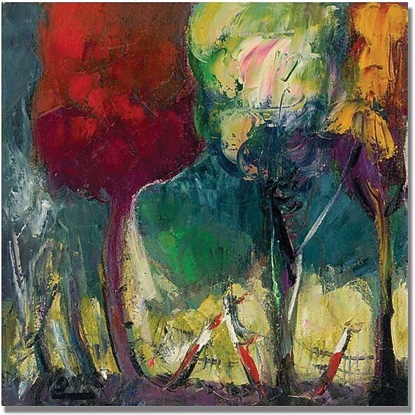 Trademark Global Boyer "Aquas Rojas" Canvas Art, 24" x 24"