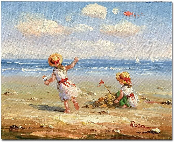 Trademark Global "At the Beach I" Canvas Art, 26" x 32"