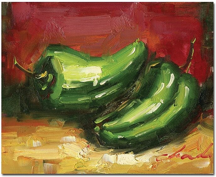 Trademark Global "Jalapeno Peppers" Canvas Art, 26" x 32"
