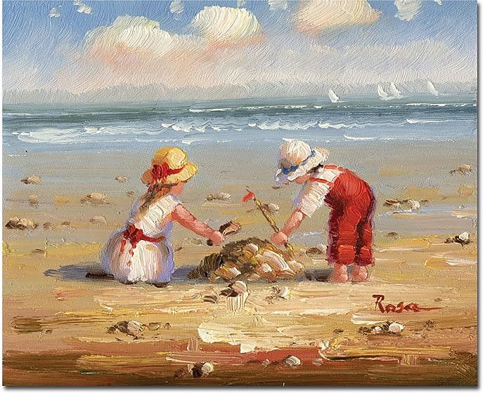 Trademark Global "At the Beach IV" Canvas Art, 26" x 32"