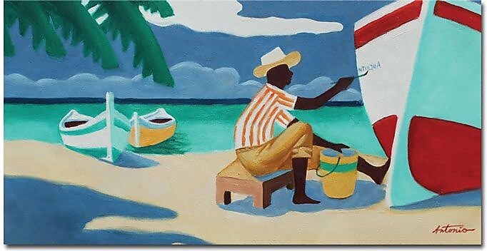 Trademark Global Antonio "Antigua" Canvas Art, 24" x 47"