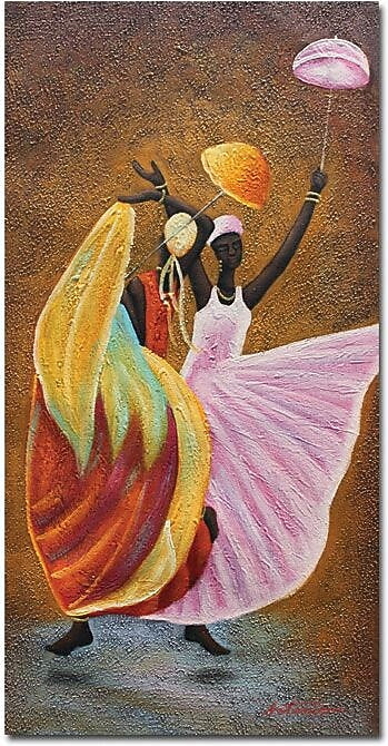 Trademark Global Antonio "Dance of Praise" Canvas Art, 47" x 24"