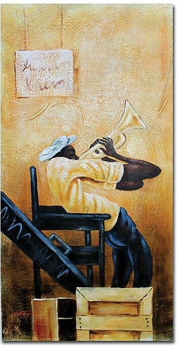 Trademark Global Antonio "Urban Jazz" Canvas Art, 47" x 24"