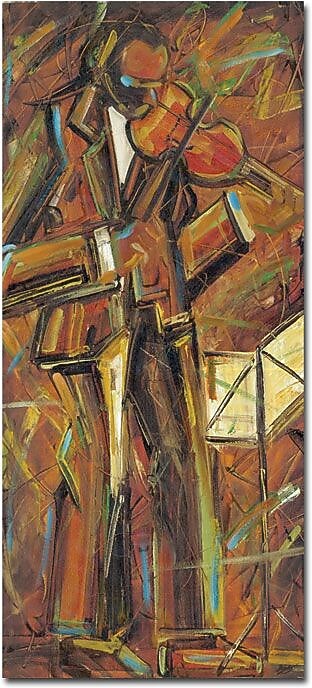 Trademark Global Daniel Gonzales "Cancion Para Ti" Canvas Art, 47" x 24"