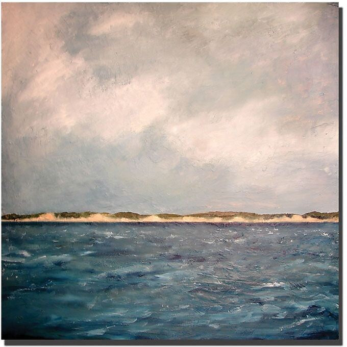 Trademark Global Michelle Calkins "Dunes of Lake Michigan with Big Sky" Canvas Art, 35" x 35"