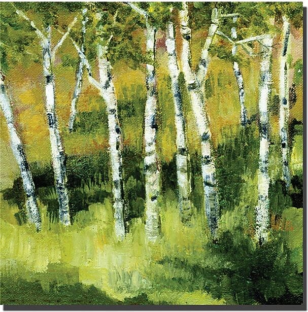 Trademark Global Michelle Calkins "Birch Trees" Canvas Art, 24" x 24"