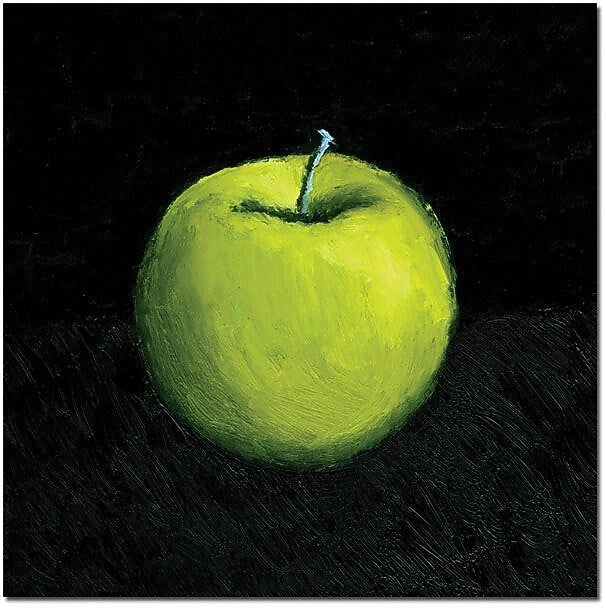 Trademark Global Michelle Calkins "Green Apple Still Life" Canvas Art, 18" x 18"