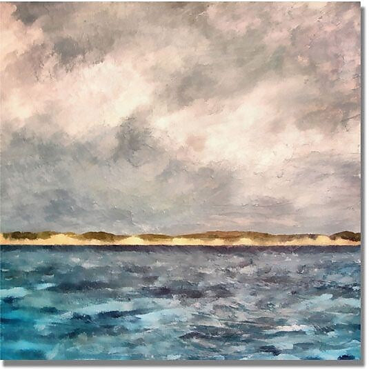 Trademark Global Michelle Calkins "Dunes of Lake Michigan" Canvas Art, 18" x 18"