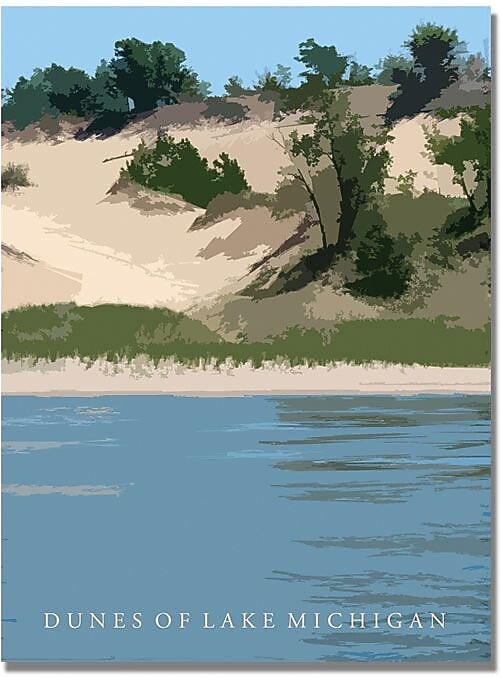 Trademark Global Michelle Calkins "Dunes of Lake Michigan II" Canvas Art, 47" x 35"